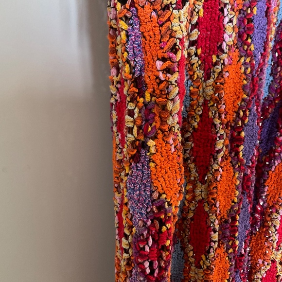 Gorgeous multicoloured crochet dress from Zara with fringe - Picture 2 of 16